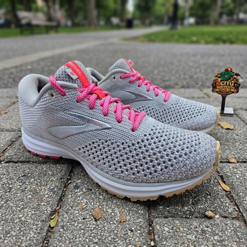 Brooks Revel 2 Womens Running Shoes Gray Pink 1202811B028 Size 7.5